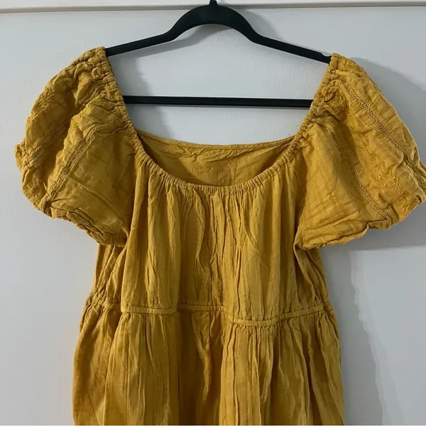 American Eagle Puff-Sleeve Babydoll Mini Cotton Dress Size XL - Image 10