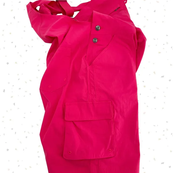 Duluth Trading Hot Pink Shortalls Heirloom Gardening Overall Work Shorts Size S - Image 5