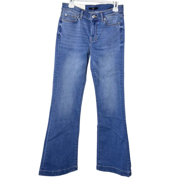 NWT 7 For All Mankind Tailorless Dojo Wide Leg‎ Trouser Jeans Mid Rise 28 - Image 6