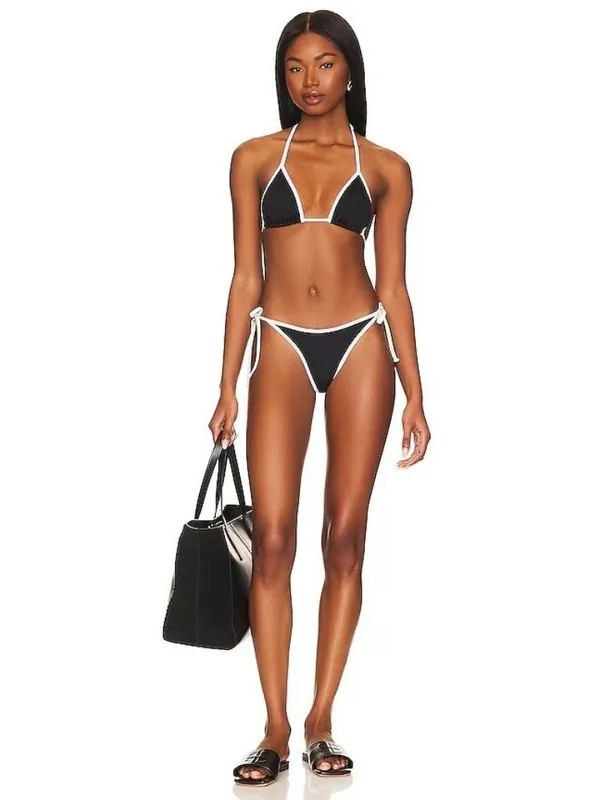 LSPACE Levy Classic Bikini Bottoms in Black Medium Womens Swim - Image 4