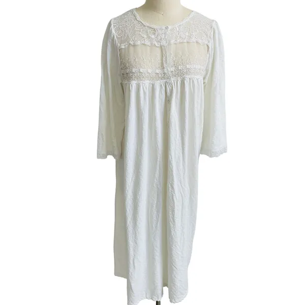Vintage 1960s Christian Dior White Lace Nightgown Maxi Gown Small - Image 2