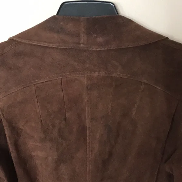 Unbranded Women's Suede Leather Button Front Jacket Small Brown boho earthy - Image 13