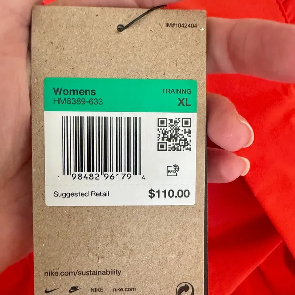 Nike Dri-fit Pants High Waist Loose Wide Leg Ripstop Red Orange Travel Women XL - Image 15