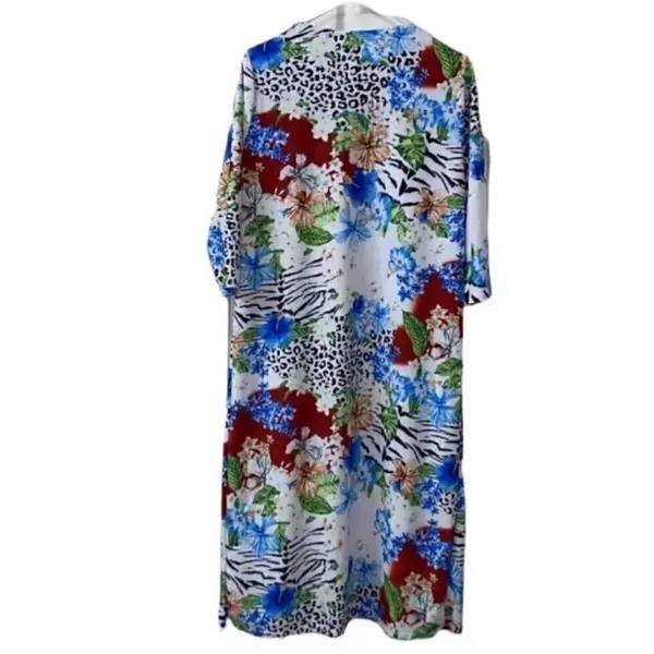 Women's Floral Print Long Cardigan( Size XI) - Image 2