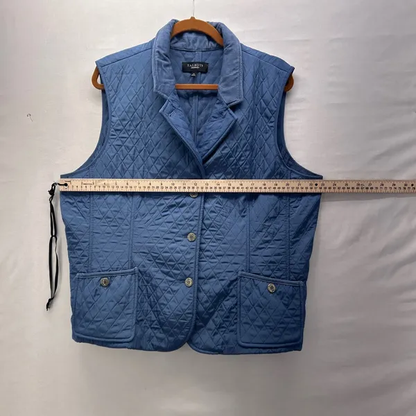 Talbots Womens Quilted Vest Size XL Teal Warm Cozy Chore Comfy‎ - Image 8