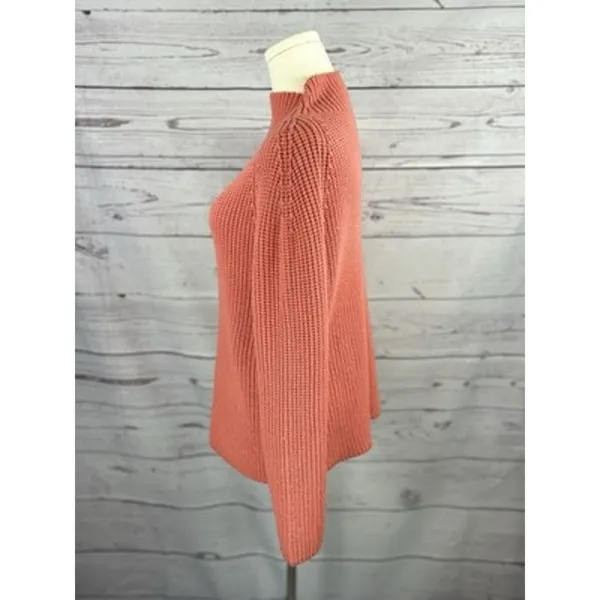 Alexis Oggi Pink Mock Neck Ribbed Knit Sweater Women’s Size Small - Image 3