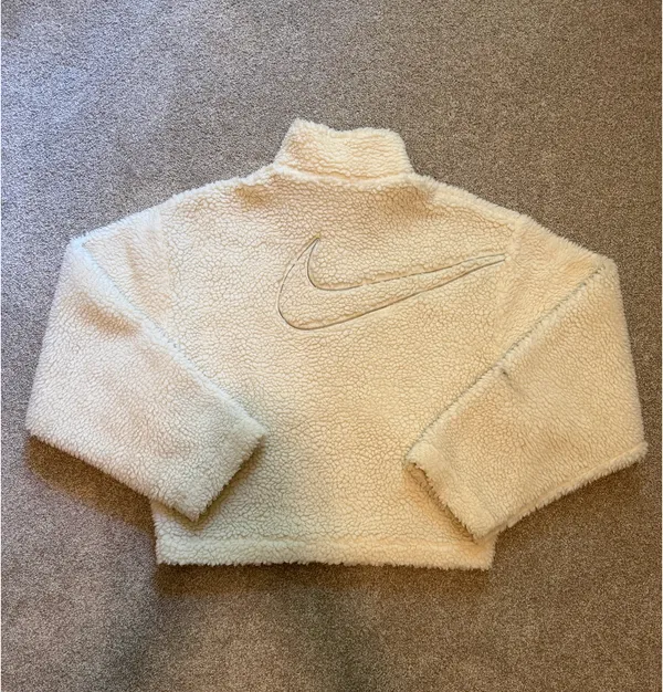 Nike Vintage Sherpa Zip Up Logo Jacket - Image 2