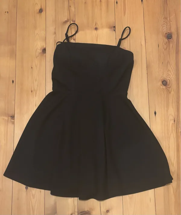 Dillard's B. Darlin Square Neck Fit & Flare Mini Dress Black - Image 3