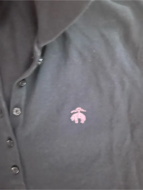 Brooks Brothers Black Polo Midi Dress with Pink Logo - Image 4