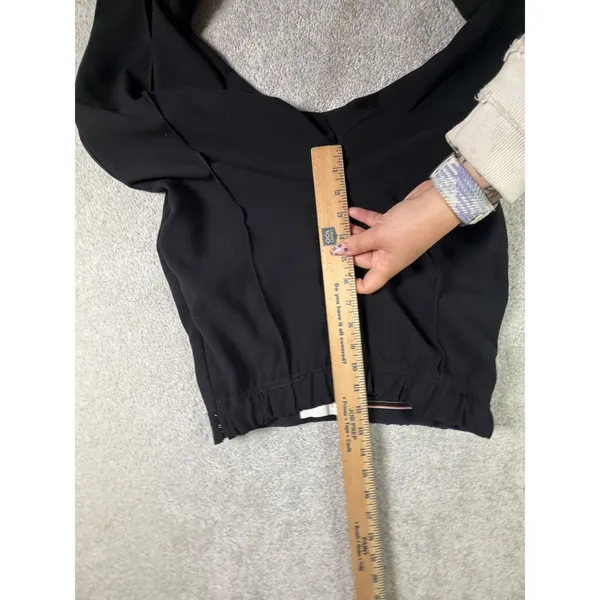 Anthropologie Womens Black Pintuck Tapered Ankle Zip Pull-On Pants small black - Image 10
