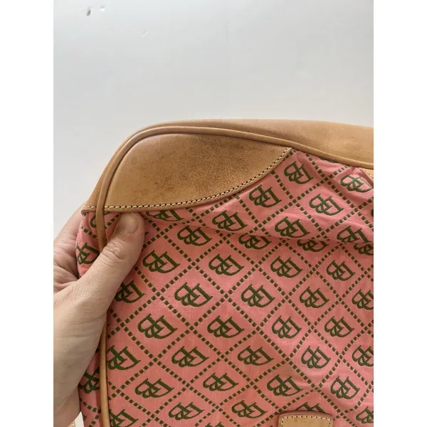 Dooney & Bourke Y2K Vintage Pink Monogram Messenger Shoulder Bag Purse - Image 9