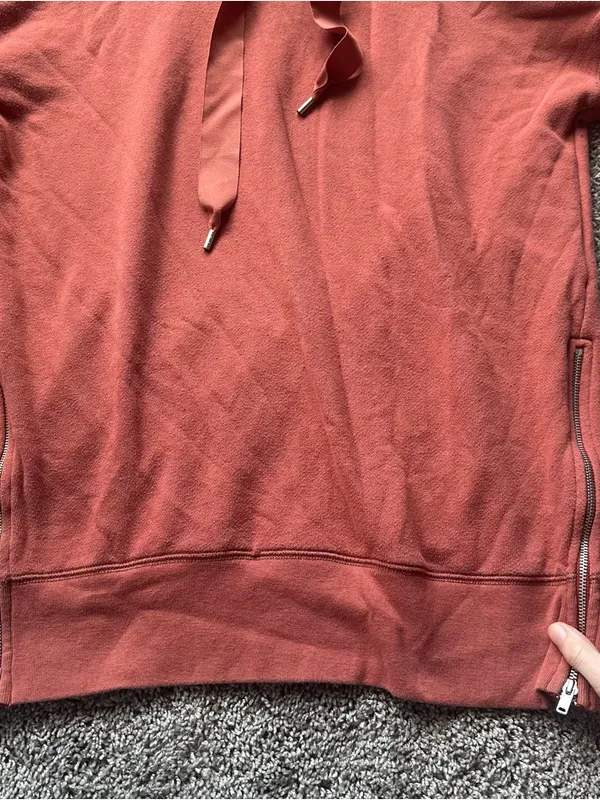 aerie Rust-Orange Hooded Pullover Sweatshirt - Image 3