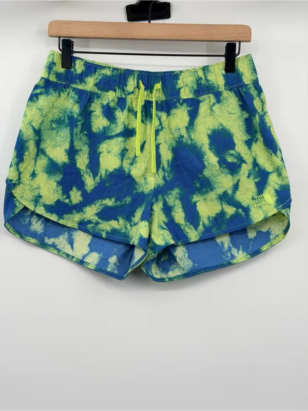The‎ North Face Printed Class V Mini Shorts Blue Lime Women’s Medium - Image 2