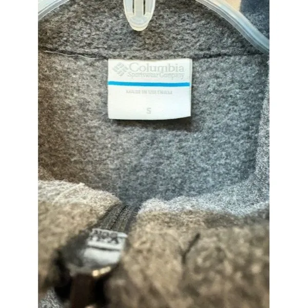 Women’s Columbia Grey Zipper Fleece Size‎ Small - Image 3