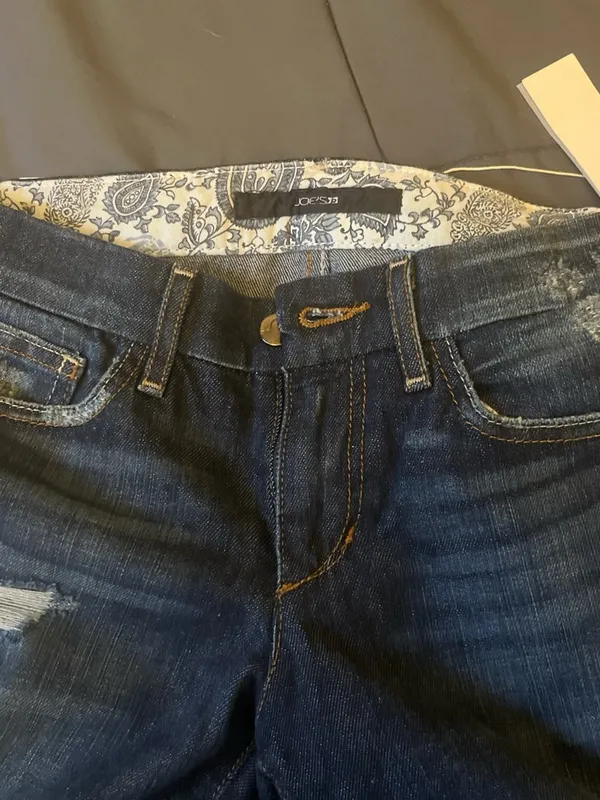 Joe's Jeans Women’s Dark Blue Distressed Flared Jeans - Image 3