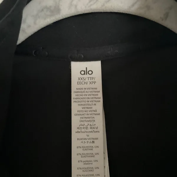 Alo Yoga Alosoft 1/2 Zip Rapid Pullover Black XXS - Image 4