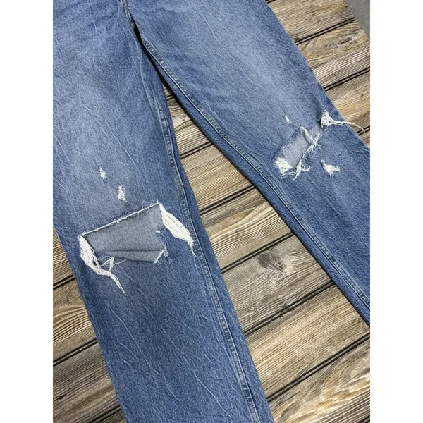 Abercrombie Jeans Women's Ultra SZ 28/6L High Rise Baggy 90s Straight Leg Jeans - Image 3