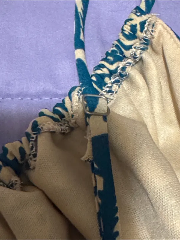 Sienna Sky Teal and Cream Leaf-Print Spaghetti Strap Camisole - Image 5