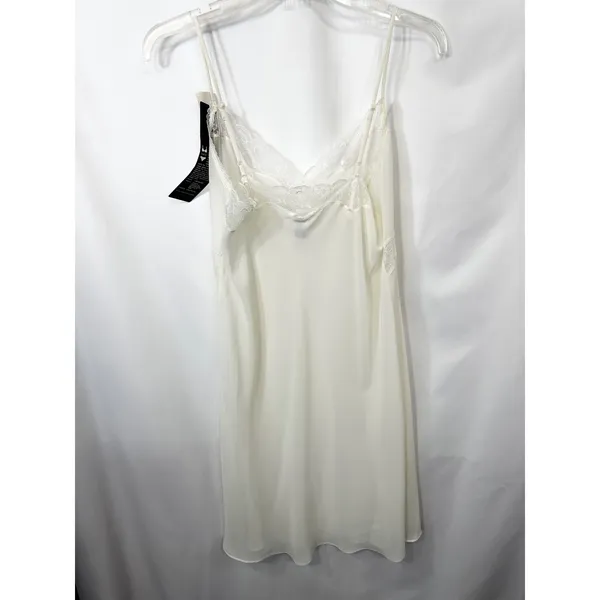 VTG Vanity Fair Modern Romance 36 Ivory Lace Slip Nightgown Sleepwear NWT 1808‎ - Image 2