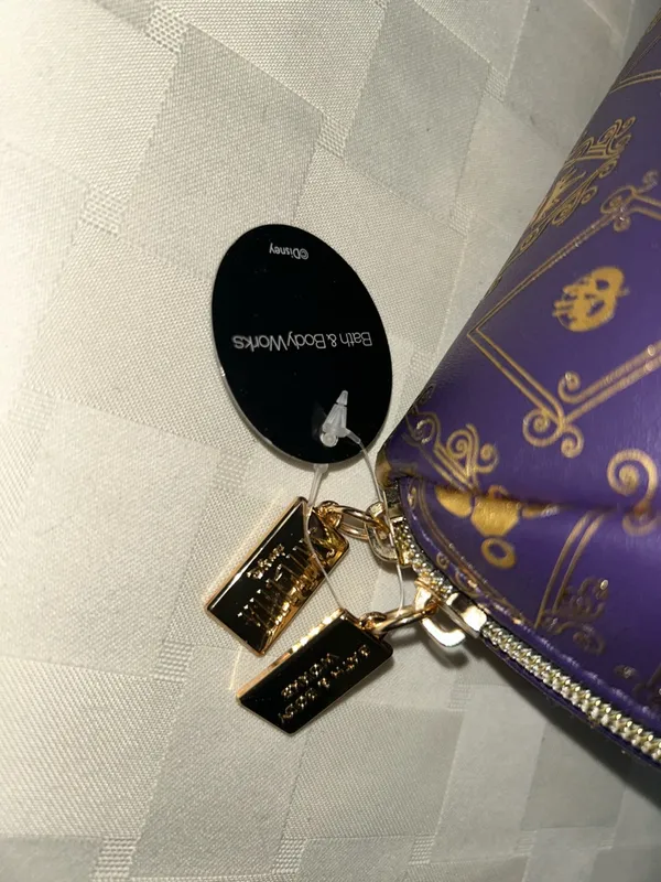 Disney Purple Cosmetic Bag with Gold Villain Portraits - Image 3