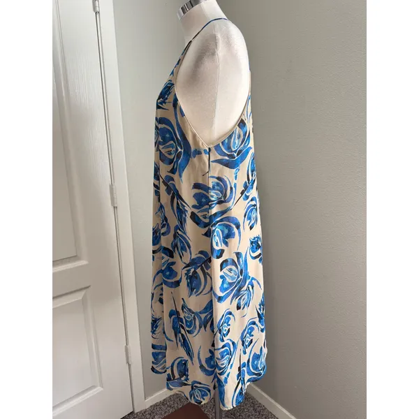 Fab'rik Floral Print Halter Dress Sleeveless,Casual Summer Dress‎ Large - Image 4