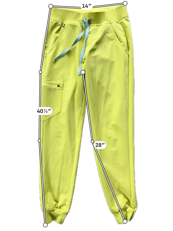 FIGS Technical Collection Zamora Jogger Scrub Pants Chartreuse Lime Green XS - Image 3