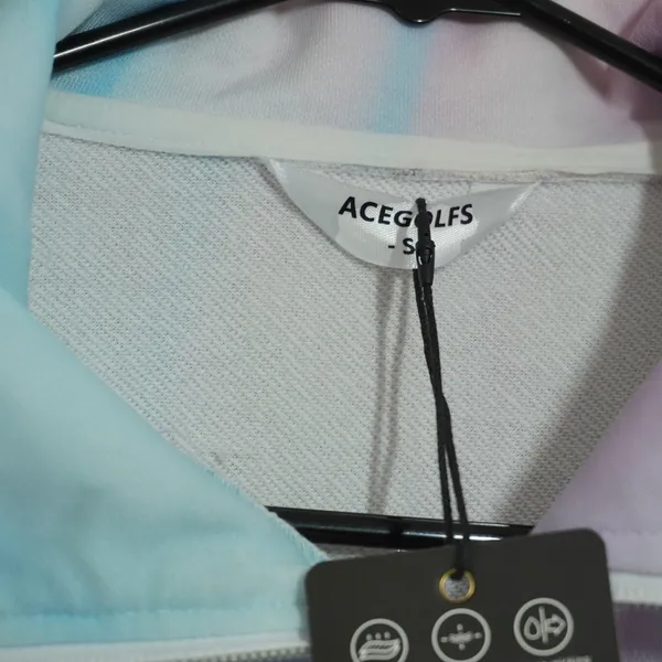 ACEGOLFS Women's Size Small Pastel Tie Dye Quarter Zip Sweatshirt Sun Protection - Image 5