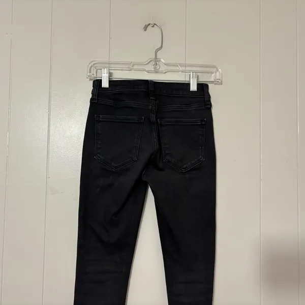 Abercrombie & Fitch Super Skinny Mid Rise Black Jeans Size 00 / 24 - Image 6