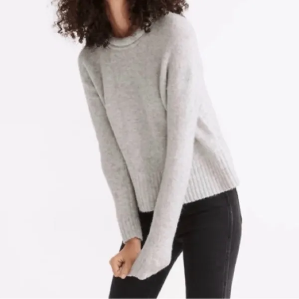 Madewell Fulton Gray Crew Neck Sweater - Image 8