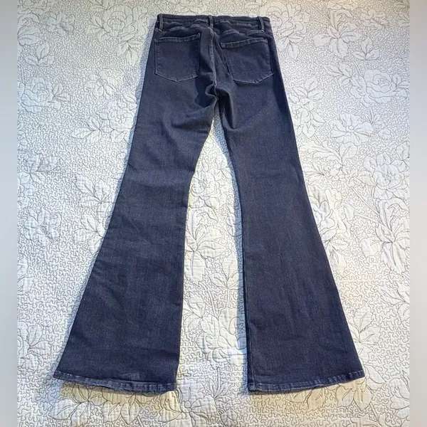💥FRAME Le One Flare Jeans Dark Indigo Adaptive Stretch Sz 2 Fits 29-34 🧡 - Image 4