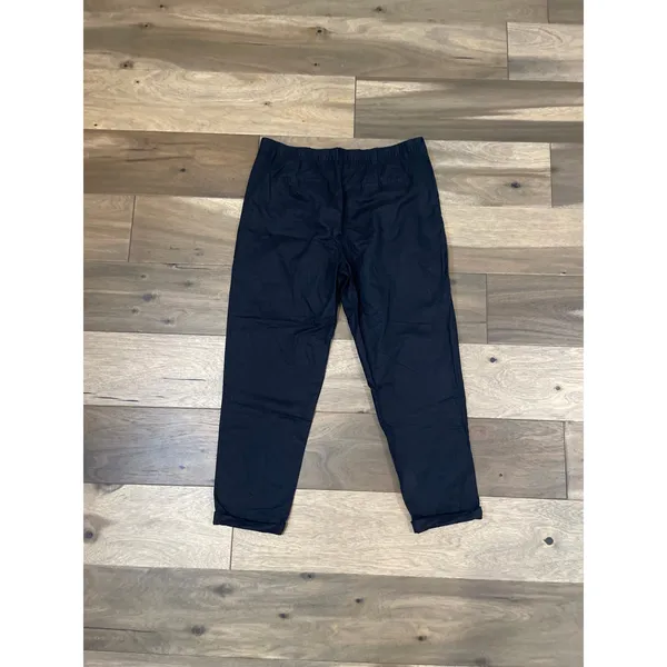 Gap Black Linen‑Cotton Cropped Pants Size M Lightweight - Image 10
