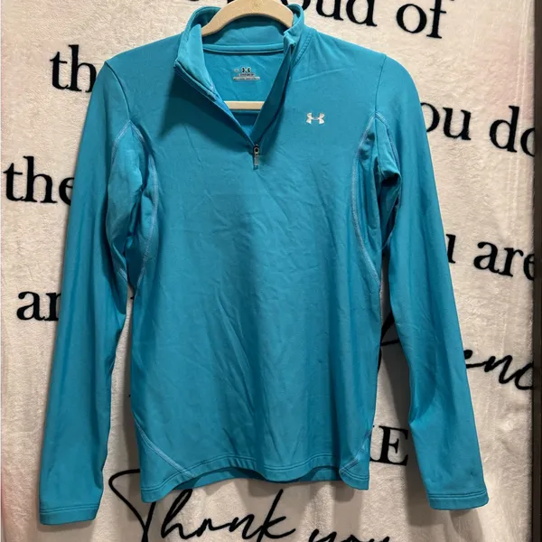 Under Armour Women's Fitted Pullover Activewear ColdGear Blue Size Medium - Image 3