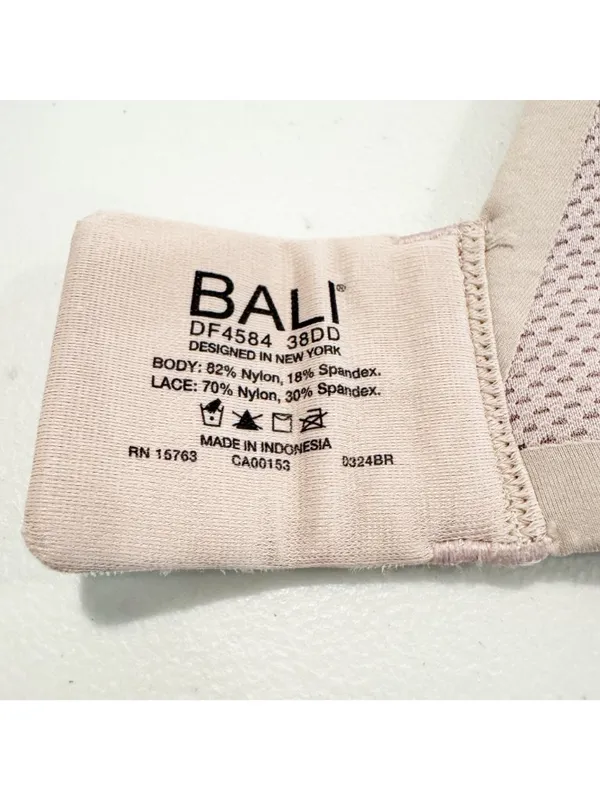 Bali Bra Size 38DD Nude Mesh Underwire Minimizer Coolest Smoothing Top‎ Classic - Image 9