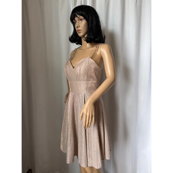 Chic Boutique NY gold glittery cocktail homecoming short dress corset medium - Image 8