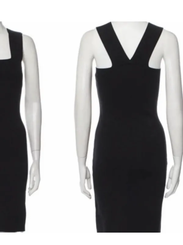 House of Harlow 1960 Black Halter Midi Bodycon Dress - Image 2