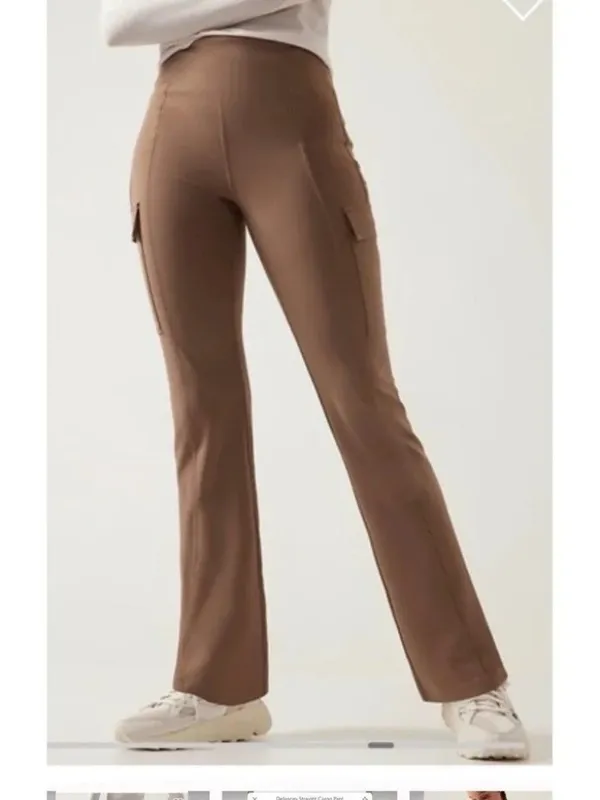 Athleta Delancey Straight Cargo Pants Brown Size XS - Image 2