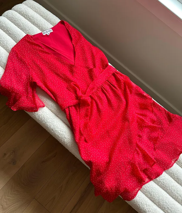 Red Belted Dress - Image 5