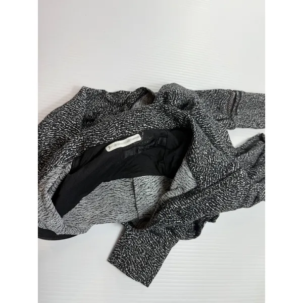 Lululemon Athletica quarter Zip Pullover Long Sleeve Top Womens‎ Black Pattern 4 - Image 7