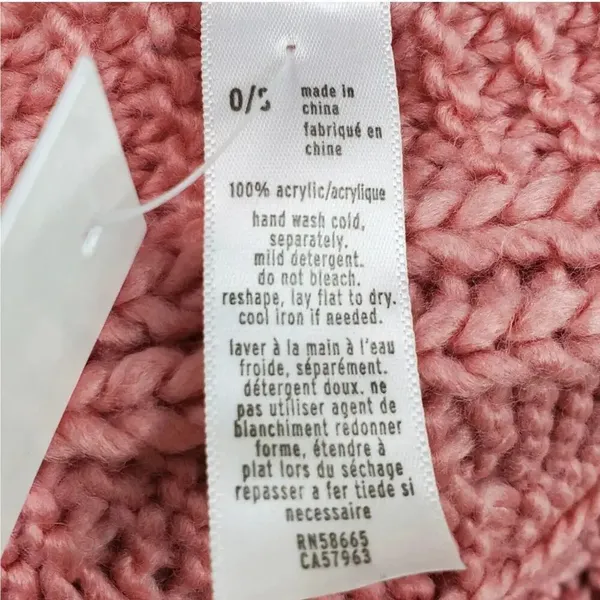 NEW BP One Size Pink Cable Knit Fringe Scarf v6x - Image 4