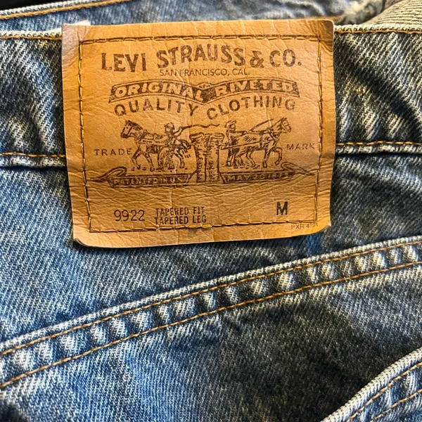 Levi's Vintage Orange Tab‎ Tapered Fit Medium Wash Jeans 9922 Size 18 - Image 5