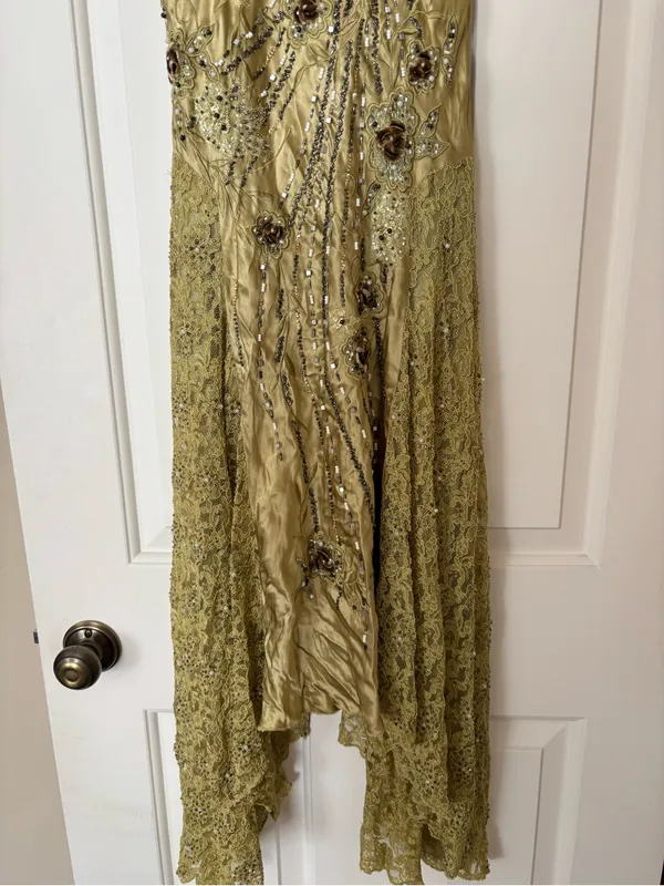Sue Wong Beaded Lace Midi Dress - Image 3