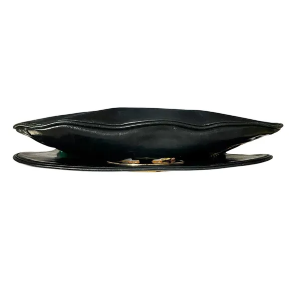 Tory Burch Black Leather Logo Clutch Handbag Evening Bag - Image 8