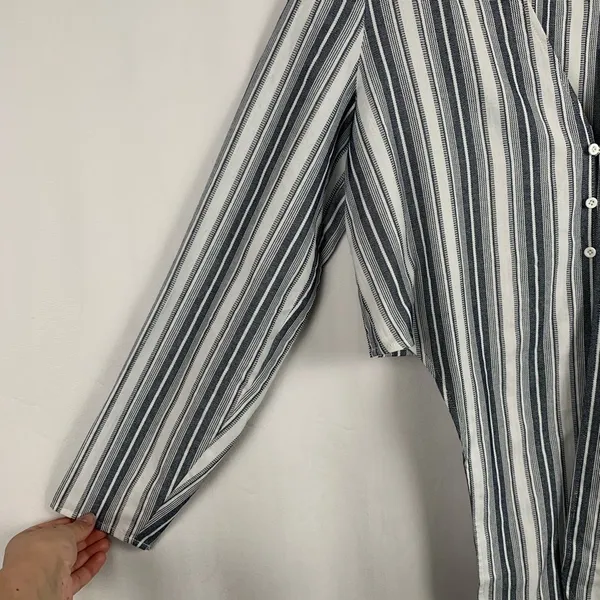 The Fifth Label Guide Stripe Top Tie Front‎ Blouse Blue White NWT S - Image 11