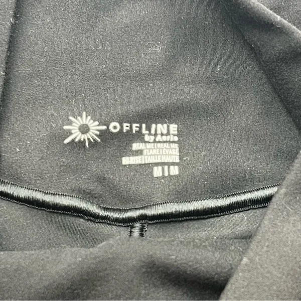 Offline by Aerie Real Me‎ Flare Crossover Leggings Womens Size Medium Black - Image 2