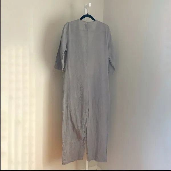 ZARA Lillian Gray Linen Jumpsuit Button-Down Linen Romper Women’s Size Medium - Image 6