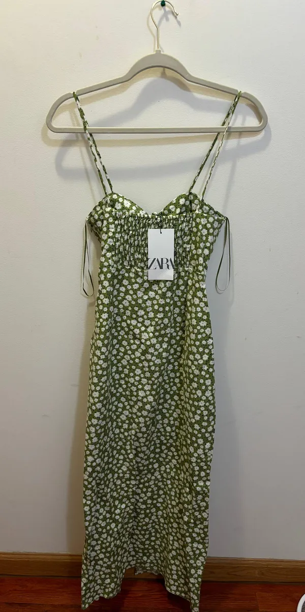 Green Floral Dress - Image 3