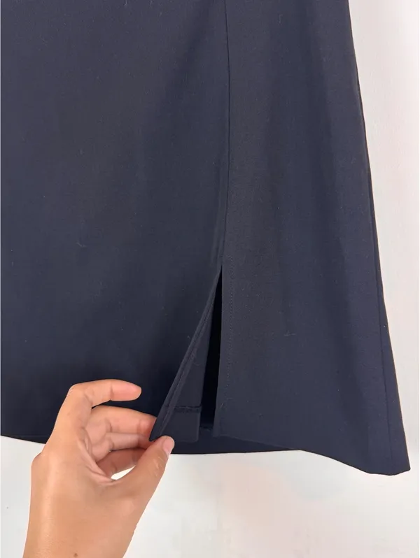 Sunday Best Aritzia Tatiana A-Line Mini Skirt Black Side Slit Size 8 - Image 6