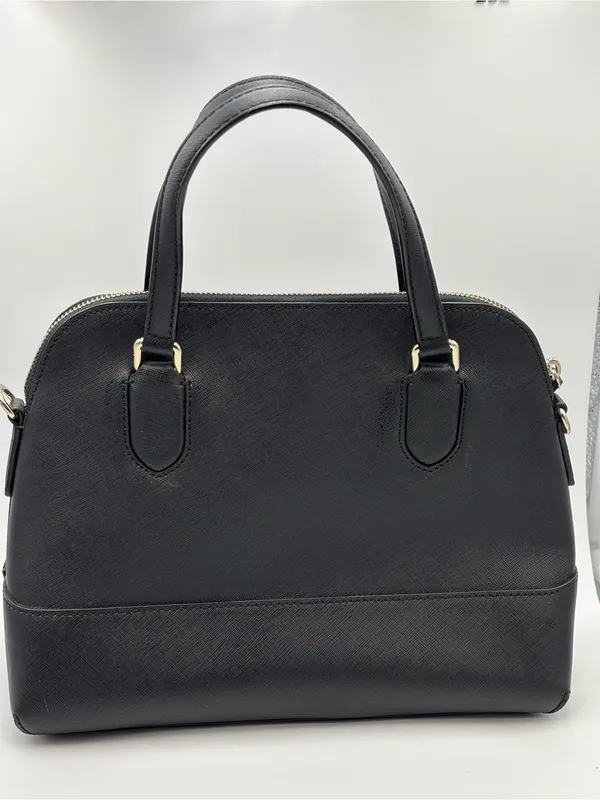 kate spade Cow Leathet‎ Black Dome Classic Satchel /Crossbody with gold hardware - Image 3