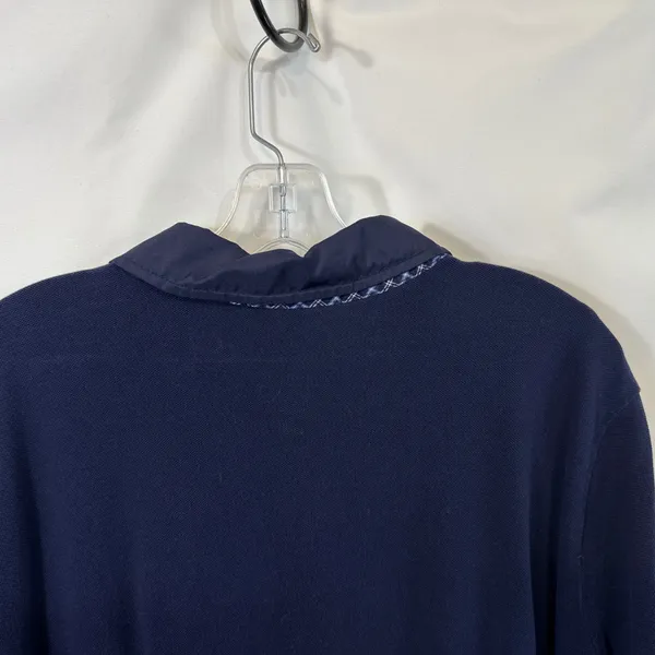 VTG Lauren Ralph‎ Lauren Plus Size 3X Polo Shirt Top Navy Blue Cotton Y2K 733 - Image 5