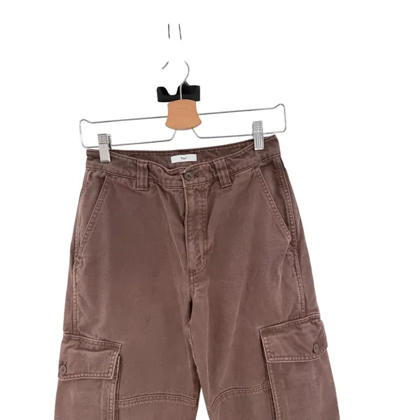 Aritzia Tna Troop Cargo Pants Brown Cotton Utility Straight Leg‎ Size 2 - Image 2